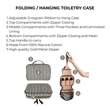 Folding/Hanging Toiletry Case – Striped