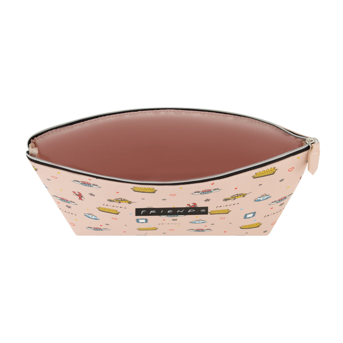 Friends All-Over Print Beige Cosmetic Bag