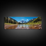 Panoramic Print of Maroon Bells Aspen Colorado Extra Large Wall Art, Panoramic Wall Art, Panoramic Landscape Print, Landscape Photography