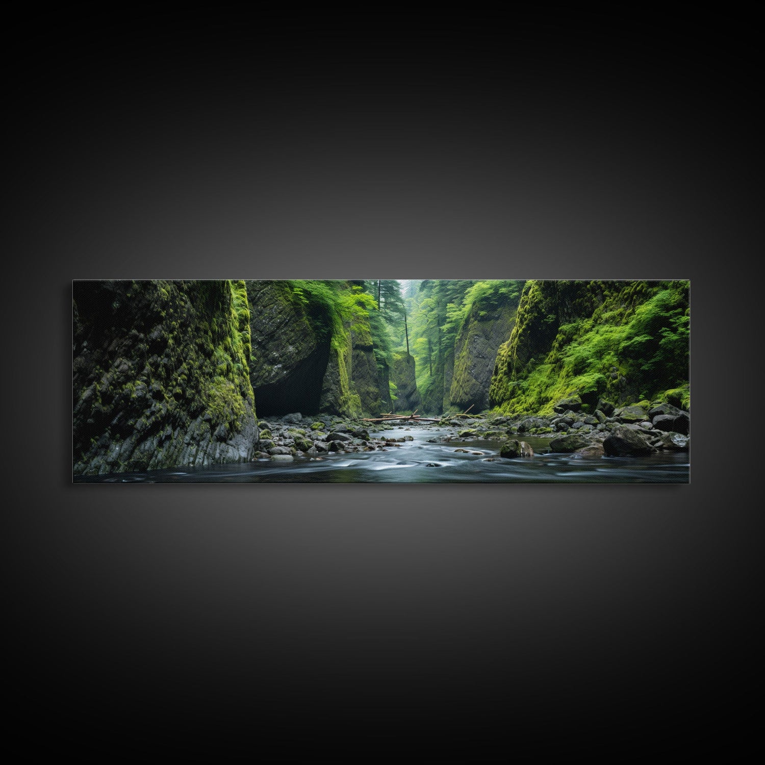 Panoramic Print of Oneonta Gorge Columbia River Extra Large Wall Art, Panoramic Wall Art, Panoramic Landscape Print, Landscape Photography