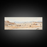Arches National Park Poster, Utah, Extra Large Horizontal Wall Art, Watercolor Travel Print, Framed Canvas Print Wall Decor