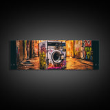 Graffiti Punk Wall Art, Street Art, Framed Canvas Print, Urban Decay Washing Machine, Limited Edition, High Quality Art, Game Room Art