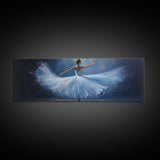 Ballerina Wall Art Watercolor Framed Canvas Print, Ballet Wall Decor, Ballet Prints, Ballerina Tutu and Slippers, Girl Room Nursery Art