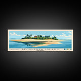 Benguerra Island, Mozambique Panoramic Print, Vacation Gift, Mozambique Wall Art, Beach Painting, Beach Decor, Large Wall Art, Wood Frame Art