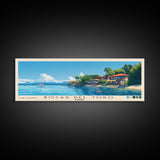 Bocas del Toro , Panamá Panoramic Beach Print, Vacation Gift, Panamá Wall Art, Beach Painting, Beach Decor, Beach Painting