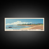 Brancaster Beach, United Kingdom Panoramic Beach Print, Vacation Gift, United Kingdom Wall Art, Framed Canvas Print, Framed Beach Painting