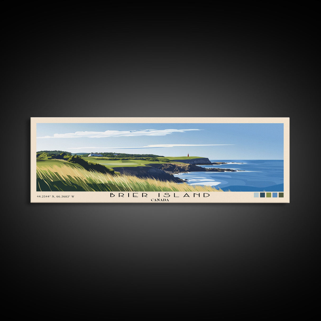 Brier Island, Canada Panoramic Beach Print, Vacation Gift, Canada Wall Art, Beach Painting, Beach Decor, Beach Painting