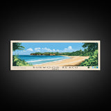 Burwood Beach, Jamaica Panoramic Beach Print, Vacation Gift, Jamaica Wall Art, Beach Painting, Beach Decor, Beach Painting