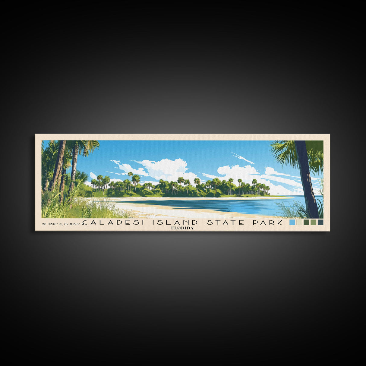 Caladesi Island State Park, Florida Panoramic Print, Vacation Gift, Florida Wall Art, Vacation Wall Art, Vacatation Memories, Beach Decor, Beach Or Lakehouse Art