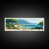 Camps Bay Beach, South Africa Panoramic Beach Print, Vacation Gift, South Africa Wall Art, Framed Canvas Print, Framed Beach Painting