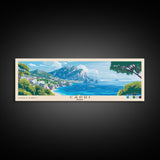 Capri, Italy Panoramic Print, Vacation Gift, Italy Wall Art, Vacation Wall Art, Vacatation Memories, Beach Decor, Beach Or Lakehouse Art
