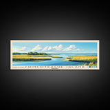Chincoteague Island, Virginia Panoramic Beach Print, Vacation Gift, Virginia Wall Art, Framed Canvas Print, Framed Beach Painting