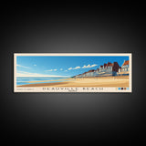 Deauville Beach, France Panoramic Print, Vacation Gift, France Wall Art, Vacation Wall Art, Vacatation Memories, Beach Decor, Beach Or Lakehouse Art