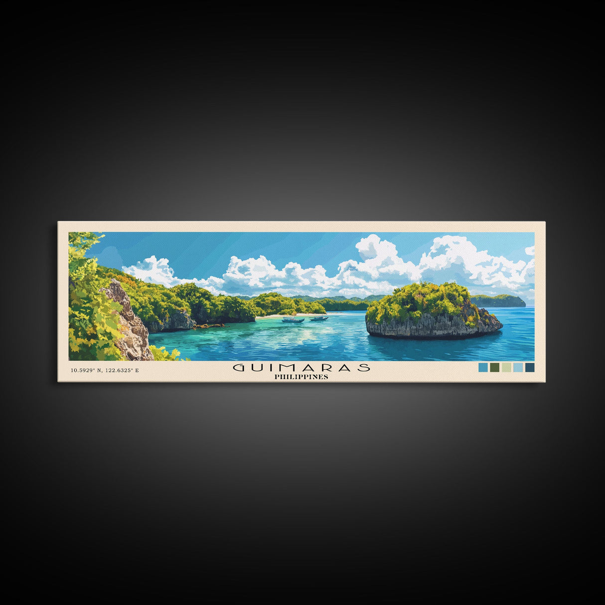 Guimaras, Philippines Panoramic Print, Vacation Gift, Philippines Wall Art, Vacation Wall Art, Vacatation Memories, Beach Decor, Beach Or Lakehouse Art