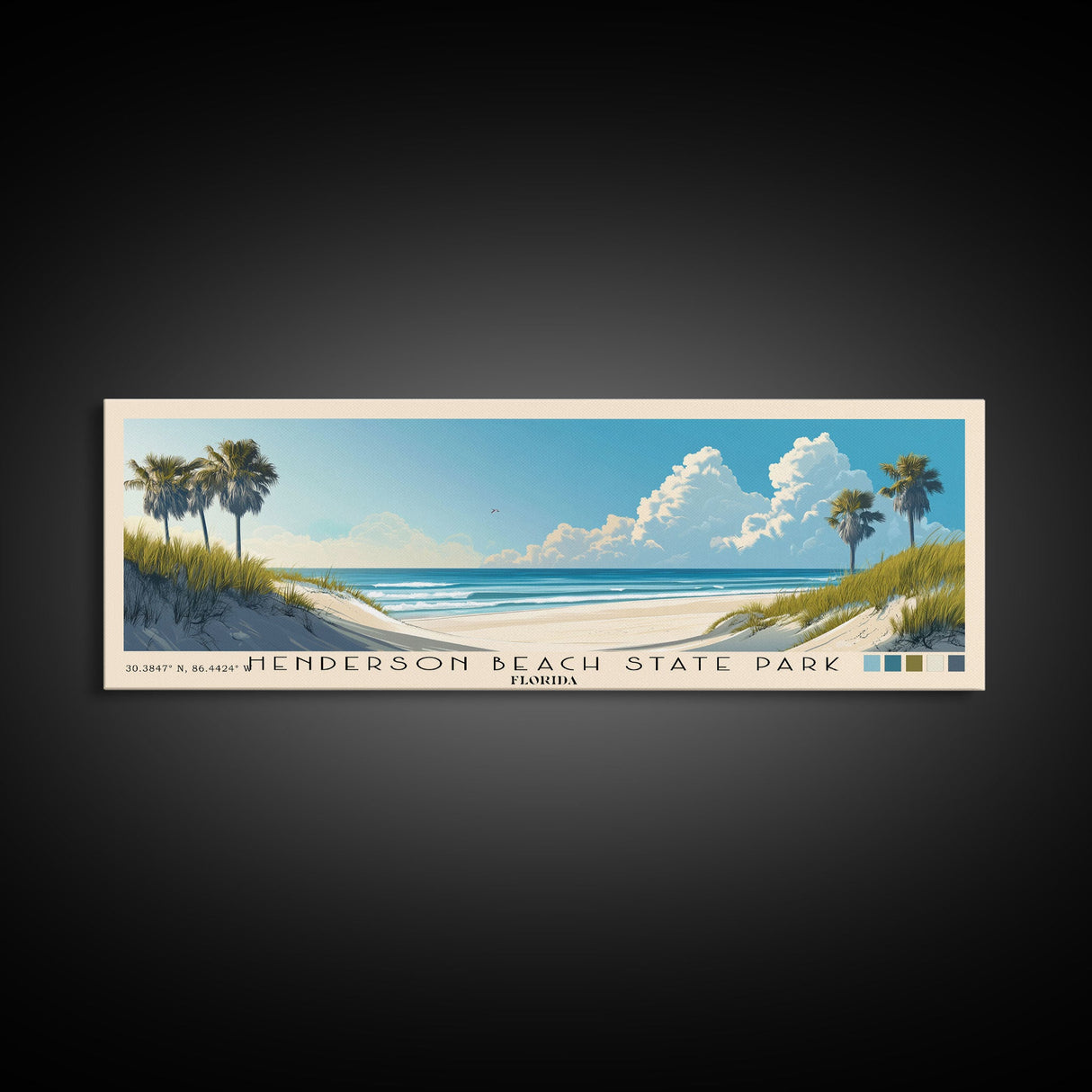 Henderson Beach State Park, Florida Panoramic Print, Vacation Gift, Florida Wall Art, Vacation Wall Art, Vacatation Memories, Beach Decor, Beach Or Lakehouse Art