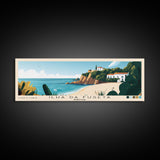 Ilha da Fuseta, Portugal Panoramic Print, Vacation Gift, Portugal Wall Art, Beach Painting, Beach Decor, Large Wall Art, Wood Frame Art