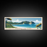 Kawau Island, New Zealand Panoramic Print, Vacation Gift, New Zealand Wall Art, Beach Painting, Beach Decor, Beach Or Lakehouse Art