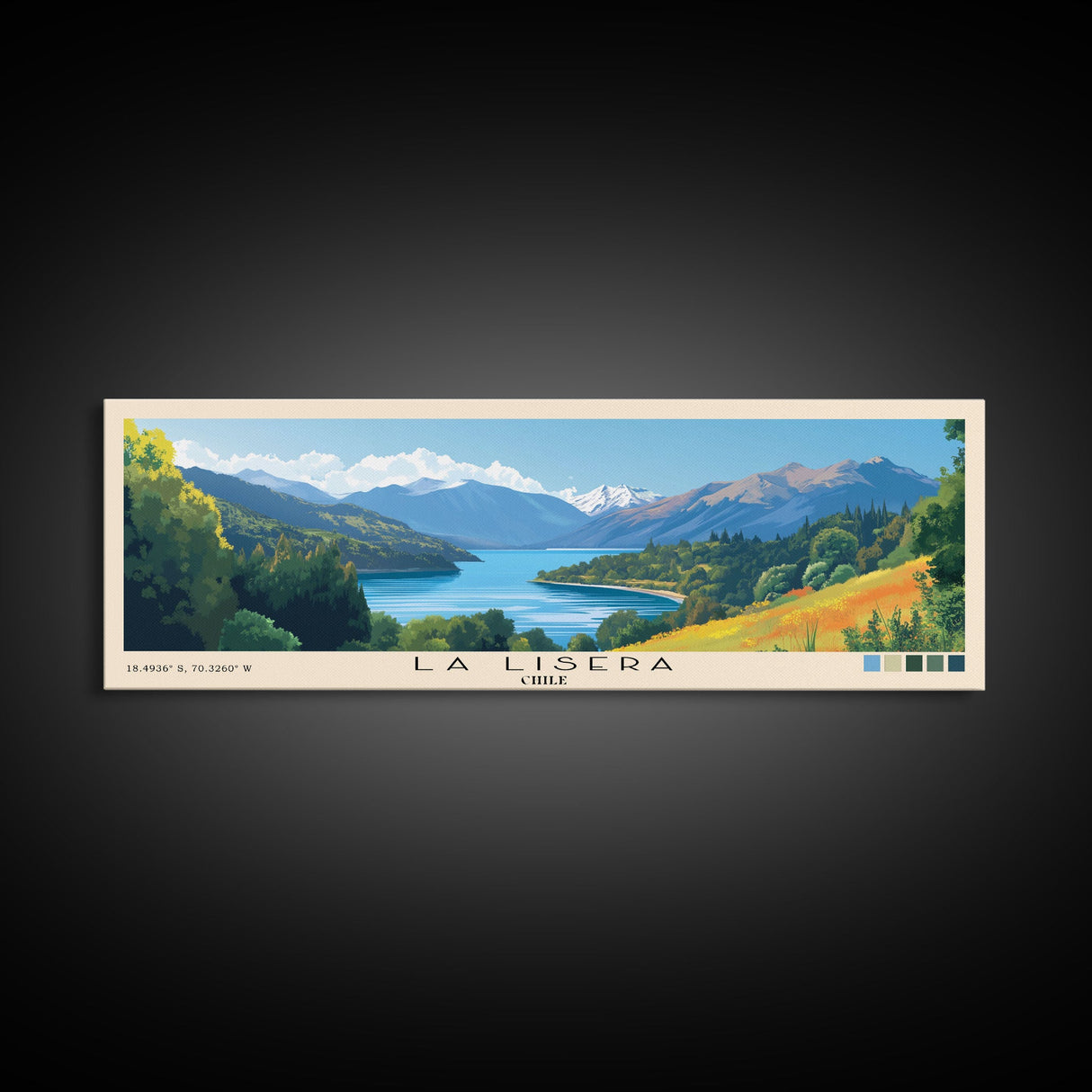 La Lisera, Chile Panoramic Print, Vacation Gift, Chile Wall Art, Vacation Wall Art, Vacatation Memories, Beach Decor, Beach Or Lakehouse Art