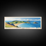 Sein Island, France Panoramic Print, Vacation Gift, France Wall Art, Beach Painting, Beach Decor, Large Wall Art, Wood Frame Art