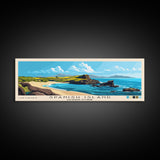 Spanish Island, Galapagos, Ecuador Panoramic Print, Vacation Gift, Galapagos, Ecuador Wall Art, Beach Painting, Beach Decor, Large Wall Art, Wood Frame Art