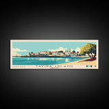 Tavira Island, Portugal Panoramic Beach Print, Vacation Gift, Portugal Wall Art, Beach Painting, Beach Decor, Beach Painting
