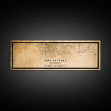 Panoramic Los Angeles Vintage Map Print | Los Angeles Map | California Map Art | City Road Map Poster | Distressed / Retro LA Street Art