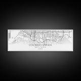 Panoramic Colorado Springs City Map, Colorado Art, Map Print, Minimalist Wall Art, Canvas Art, Housewarming Gift, Street Map, Closing Gift