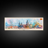 Burgos Spain Wall Art, Panoramic Travel Poster, Panoramic Framed Canvas Print, City Wall Art, Wall Hanging Home Decor, Travel Art