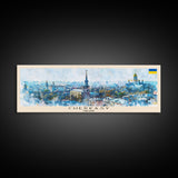 Cherkasy Ukraine Travel Art, City Art, Framed Canvas Print or Metal Wall Art, Europe Travel Poster, Panoramic Wall Art, Extra Wide Wall Art