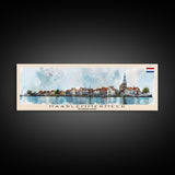 Haarlemmermeer Netherlands Panoramic Travel Poster, Framed Canvas Print or Metal Wall Art, Travel Art, Home Decor, Panoramic Painting, Midcentury Art