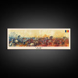 Lasi Romania Wall Art, Panoramic Travel Poster, Panoramic Framed Canvas Print, City Wall Art, Wall Hanging Home Decor, Travel Art