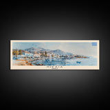 Nikaia Greece Wall Art, Panoramic Travel Poster, Panoramic Framed Canvas Print, City Wall Art, Wall Hanging Home Decor, Travel Art