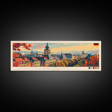 Chemnitz Germany Wall Art, Panoramic Travel Poster, Panoramic Framed Canvas Print, City Wall Art, Wall Hanging Home Decor, Travel Art