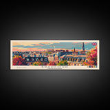 Bradford United Kingdom Travel Print Wall Art, Panoramic City Art, Travel Art, Wall Decor, Vacation Gift, Framed Canvas Print Or Metal Art