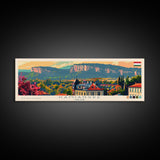 Kamianske Ukraine Wall Art, Panoramic Travel Poster, Panoramic Framed Canvas Print, City Wall Art, Wall Hanging Home Decor, Travel Art