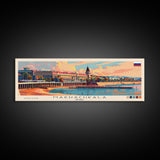 Makhachkala Russia Travel Art, City Art, Framed Canvas Print or Metal Wall Art, Europe Travel Poster, Panoramic Wall Art, Extra Wide Wall Art