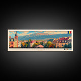 Ploiesti Romania Travel Print Wall Art, Panoramic City Art, Travel Art, Wall Decor, Vacation Gift, Framed Canvas Print Or Metal Art