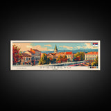 Smederevo Serbia Travel Print Wall Art, Panoramic City Art, Travel Art, Wall Decor, Vacation Gift, Framed Canvas Print Or Metal Art