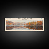 Cave Run Lake Kentucky Framed Canvas Print, Lake House Decor, Panoramic Wide Art, Travel Poster, Rustic Lake Painting, Nature Art