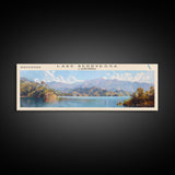 Lake Berryessa California Framed Canvas Print, Panoramic Lake House Decor, Wall Art, Travel Poster, Serene Lake Painting, Home Decor