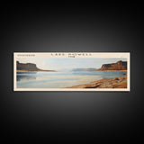 Lake Powell Utah Framed Canvas Print, Lake House Decor, Panoramic Wall Art, Travel Poster, Serene Landscape Painting, Modern Art