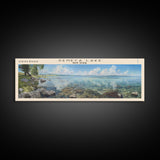 Seneca Lake New York Panoramic Framed Canvas Print, Lake House Decor, Wall Art, Travel Poster, Serene Lake Scene, Bedroom Decor
