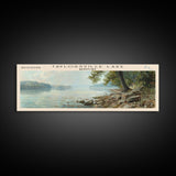 Taylorsville Lake Kentucky Panoramic Wall Art, Framed Canvas Print, Lake House Decor, Travel Poster, Scenic Lake Scene, Bedroom Decor, Wall Art