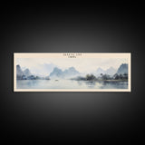 Guilin COUNTRY Travel Poster Print, Framed Canvas Print, COUNTRY Travel Art, Wood Framed Art, Wall Hanging, Home Decor