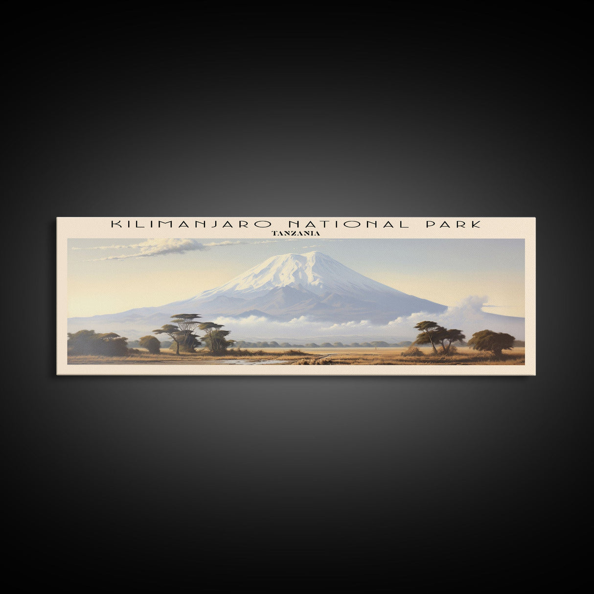 Kilimanjaro National Park Travel Print Wall Art, Travel Poster Print, Retro Style COUNTRY Home Decor, Wall Hanging, Travel Gift Idea, Unique Metal Art