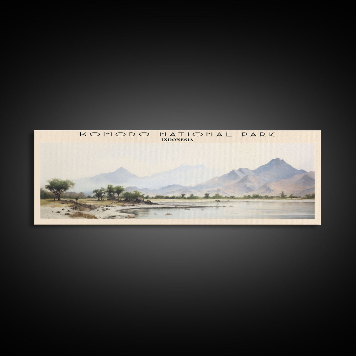 Komodo National Park Framed Canvas Print Travel Poster | Wall Art | Home Decor | Gift For Travel Lover | Wall Hanging | Original Art