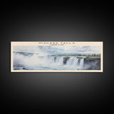 Niagara Falls Retro Style Travel Poster - Framed Canvas Print - COUNTRY Travel Decor | Vintage Style Home Decor - Travel Print - Wall Art