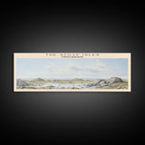 The Scilly Isles COUNTRY | Framed Travel Poster Canvas Print | Trendy Wall Art | Watercolor Painting | Living Room Art | Unique Art
