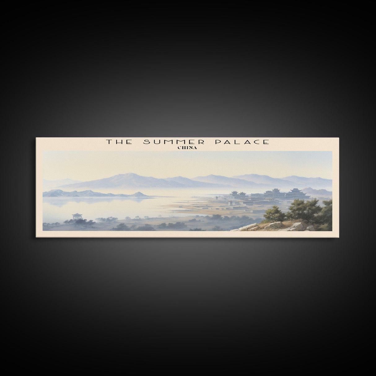 The Summer Palace COUNTRY Travel Poster Print, Framed Canvas Print, COUNTRY Travel Art, Wood Framed Art, Wall Hanging, Home Decor