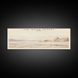 The White Desert Travel Print Wall Art, Travel Poster Print, Retro Style COUNTRY Home Decor, Wall Hanging, Travel Gift Idea, Unique Metal Art